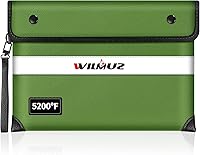 Vista 14 de Bolsa de documentos ignífuga con aislamiento térmico de 5200°F con cremallera, 13.9"x10.6" bolsa impermeable e ignífuga con tira reflectante, 8