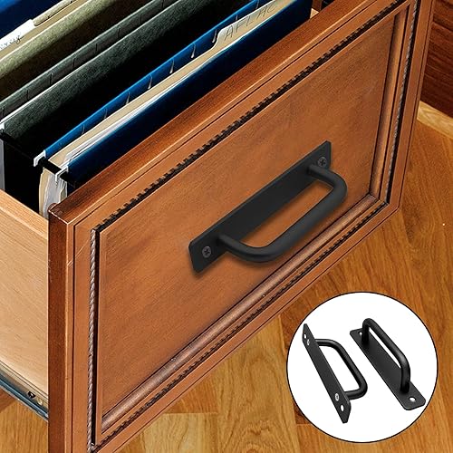 Miniatura 7 de Hitefu 2 manijas para puerta corrediza de aleación de aluminio de 5.9 pulgadas, manija de puerta corrediza para armario, armario, armario, armario