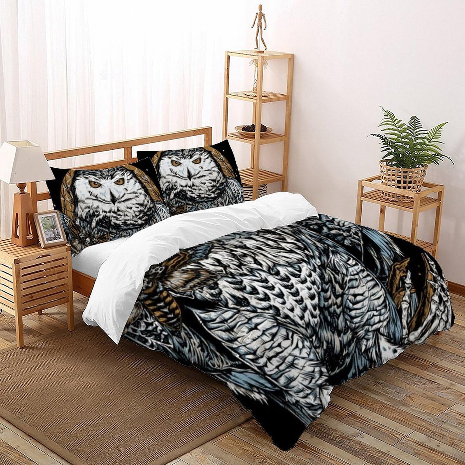 Housse de couette super king 260x220cm microfibre résout la corvée de repassage motif animaux 3D
