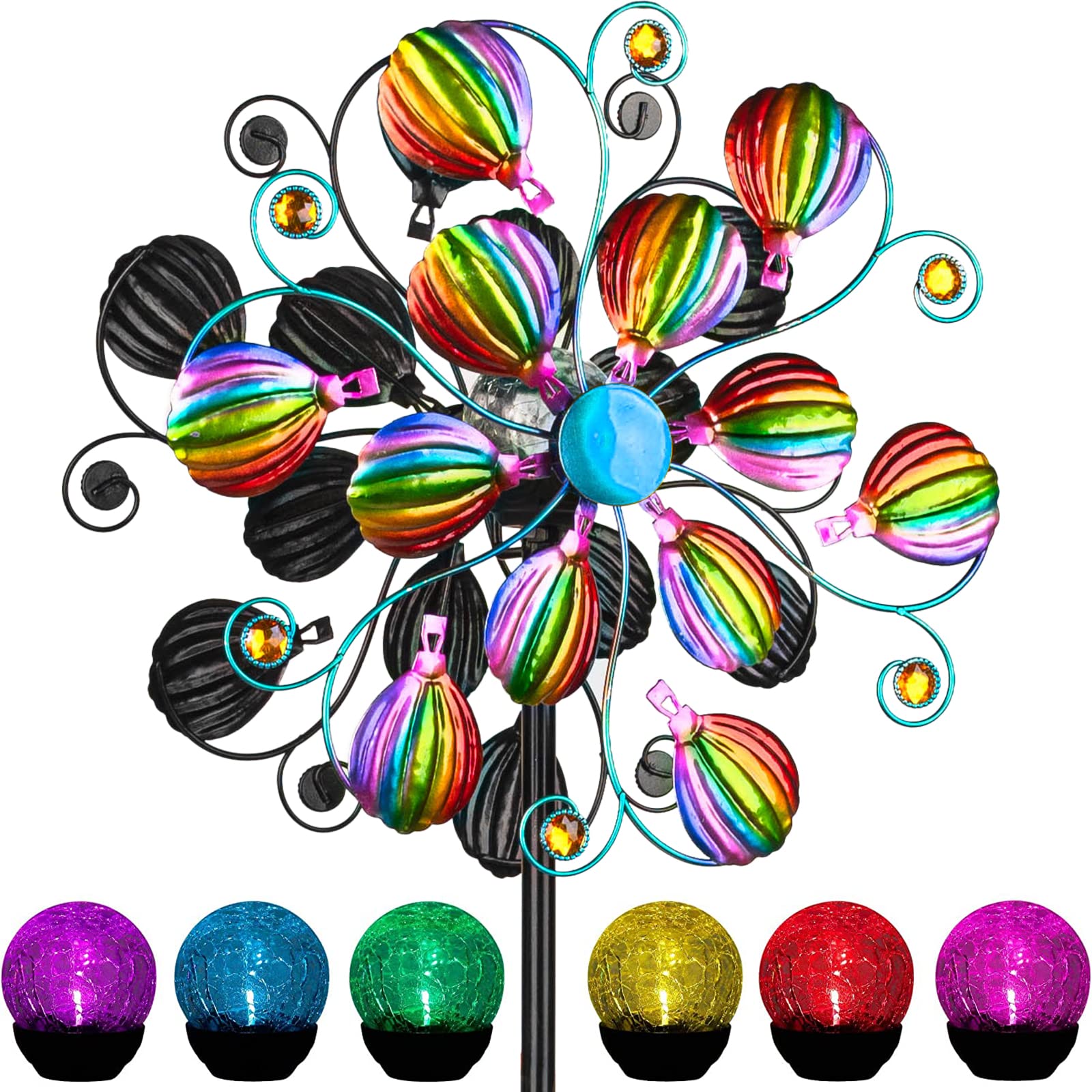 Motore Per Girandola A Energia Solare – 35 Giri/min – Portata Fino A 1,8 Kg – Ornamento Da Esterno Senza Fili, Ecologico