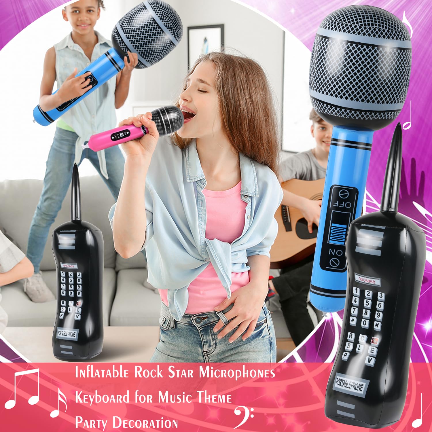 12 PCS Inflatable Icrophone, Blow Up Icrophone, Party Accessories - View #5