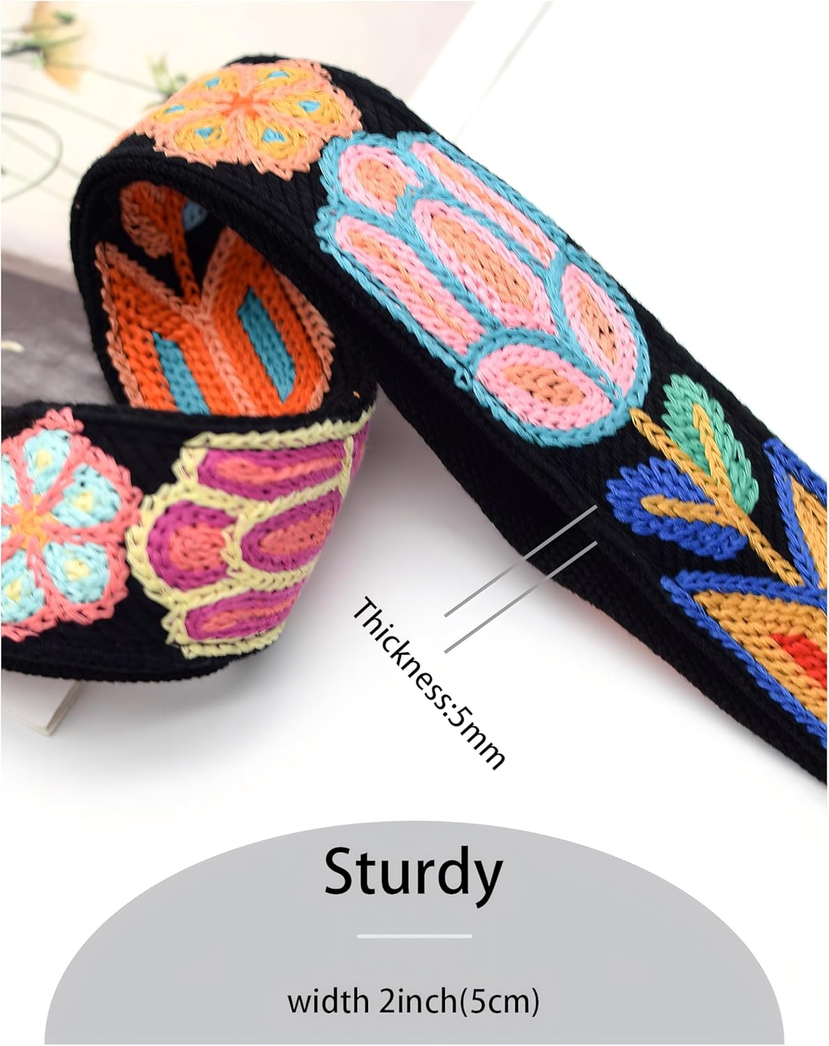 Purse Straps Replacement Crossbody Shoulder Straps, 2" Wide Adjustable Bag Strap Crossbody，Thick Handbag Straps - Image 3