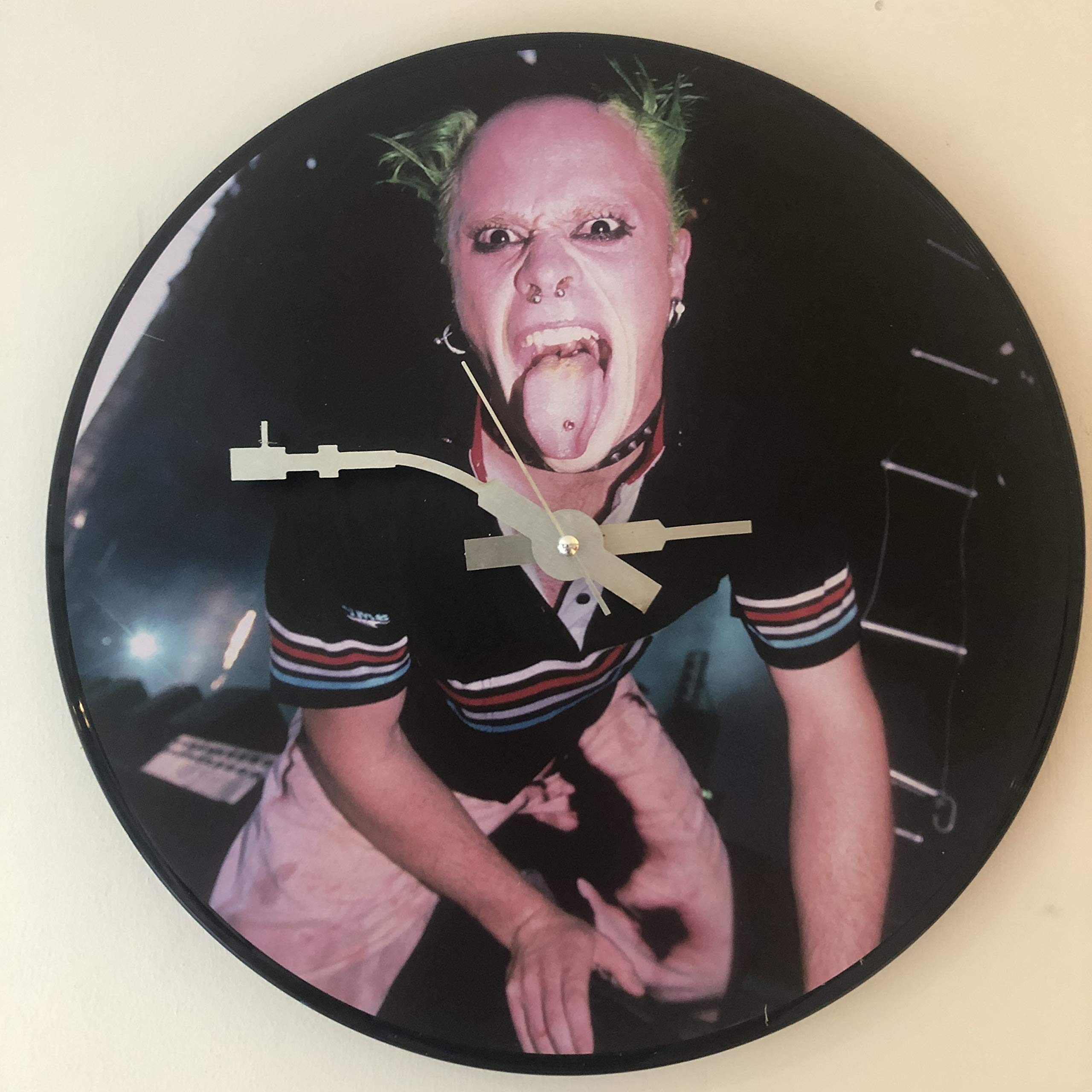 Bottleclocks Men's [In] Black Iconic The Prodigy Keith Flint Vinyl Record Wall Clock