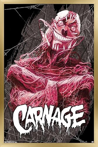 Miniatura 61 de Trends International Marvel Comics Carnage - Insane Wall Poster, 22.4L x 14.7W, Barnwood Framed Version Versión enmarcada Barnwood