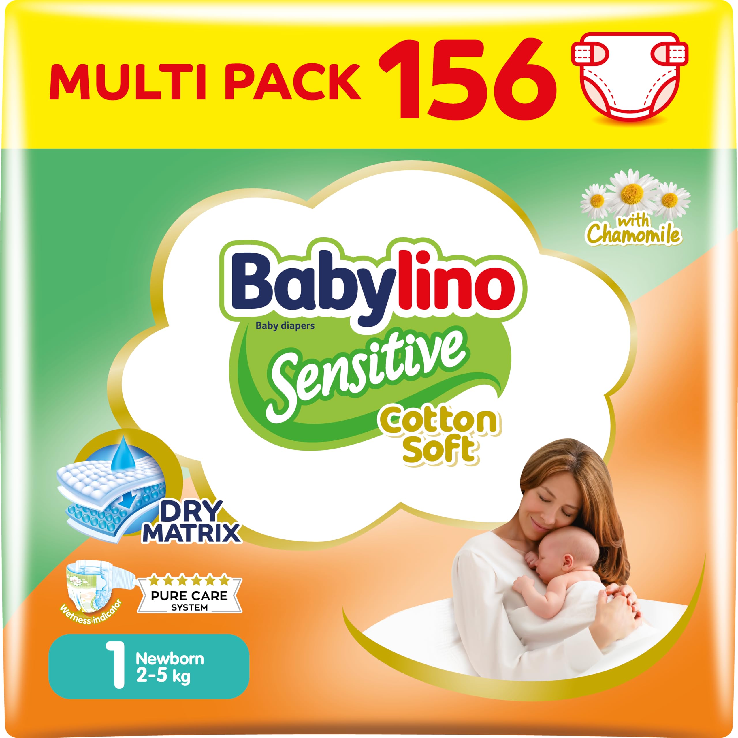 Babylino Sensitive Cotton Soft, Pañales Bebé Talla 1, Newborn (2-5 kg), 26 unidades — view 24