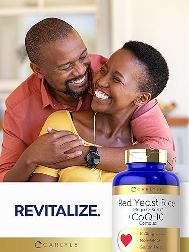 Miniatura 7 de Carlyle Arroz de levadura roja con complejo CoQ10 | 1420 mg | 180 cápsulas | Mega Q-Sorb | Suplemento sin OMG, sin gluten