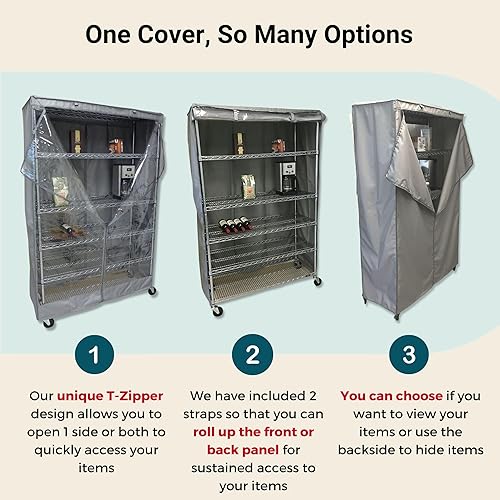 Miniatura 5 de Funda para unidad de estantería para almacenamiento, en tamaños múltiples, 2 tipos disponibles, Poliéster & Mezcla de poliéster