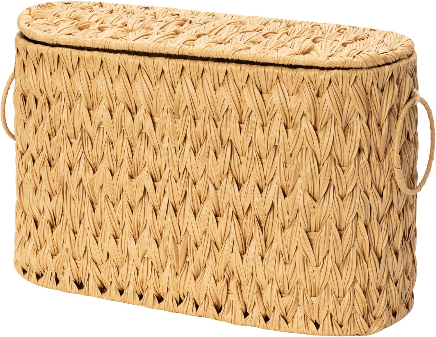 GRANNY SAYS Toilet Paper Storage Basket with Lid and Handle, Decorative Toilet Paper Holder, Waterproof Bathroom Organizers and Storage, Wicker Basket for Bathroom Storage