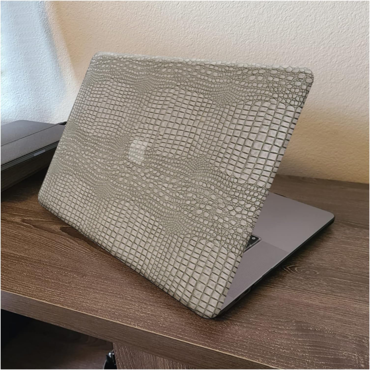DTangLsm Compatible for MacBook Pro 13 inch Case 2015 2014 2013 end 2012 Release A1502 A1425 Crocodile Leather Hard Shell Vegan Alligator Case & Keyboard Cover for Old Mac Pro Retina 13 inch, Silver
