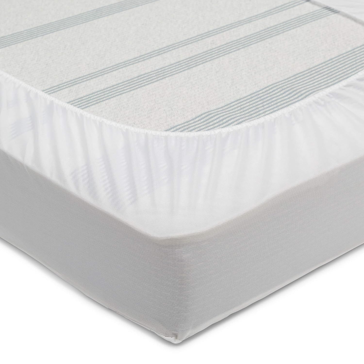 Serta Sertapedic Crib Mattress Pad Cover/Protector with Nanotex Stain Repel and Release, White : Baby