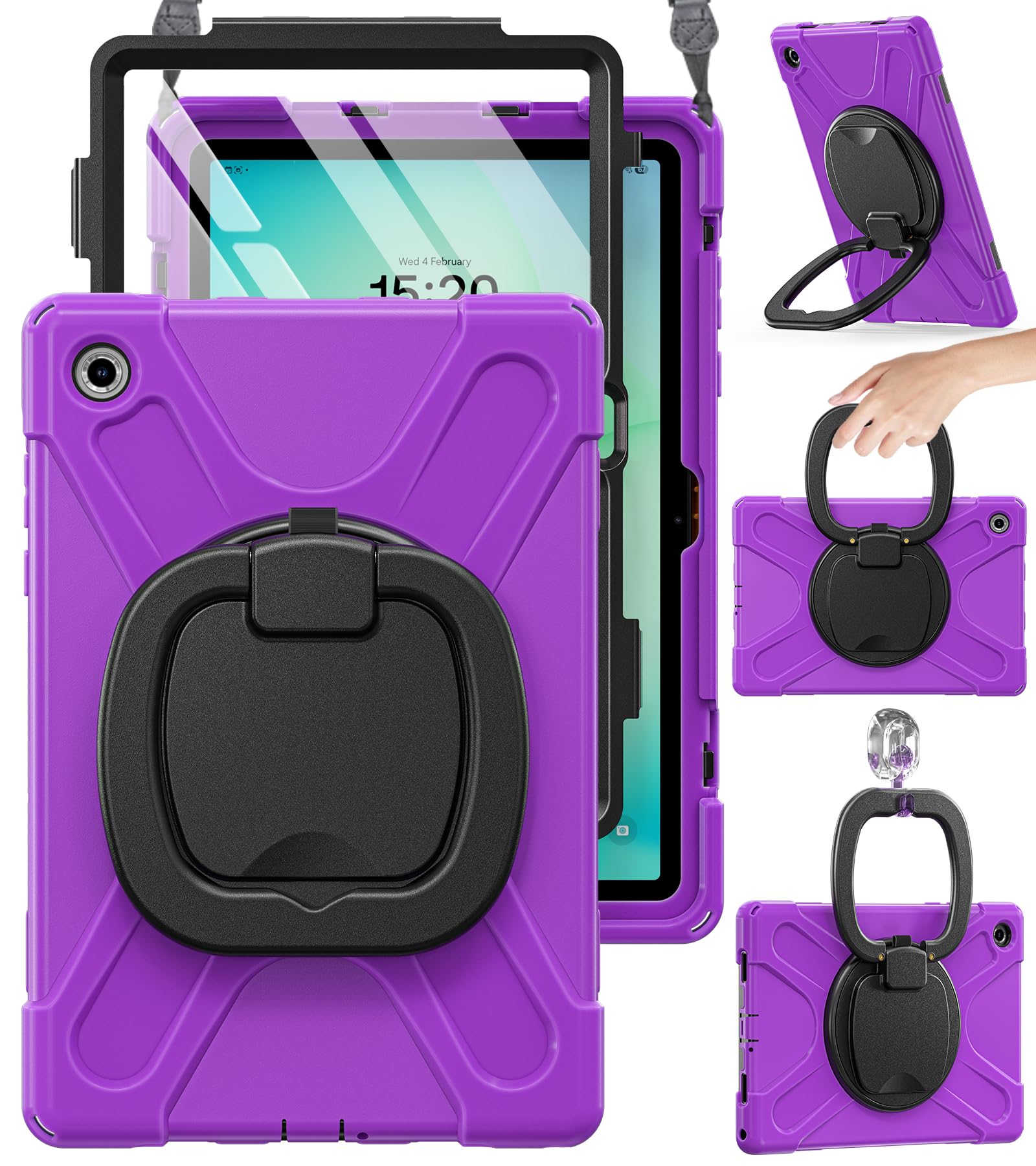 BRAECN Étui pour Samsung Galaxy Tab A11+ Plus - Étui Violet Tab A11+ 2025