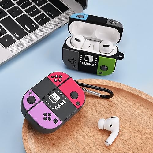 Miniatura 3 de KOREDA Funda compatible con AirPods Pro de 12 generación, funda de diseño de juego Cool Switch para AirPods Pro, bonita funda de silicona de dibujos