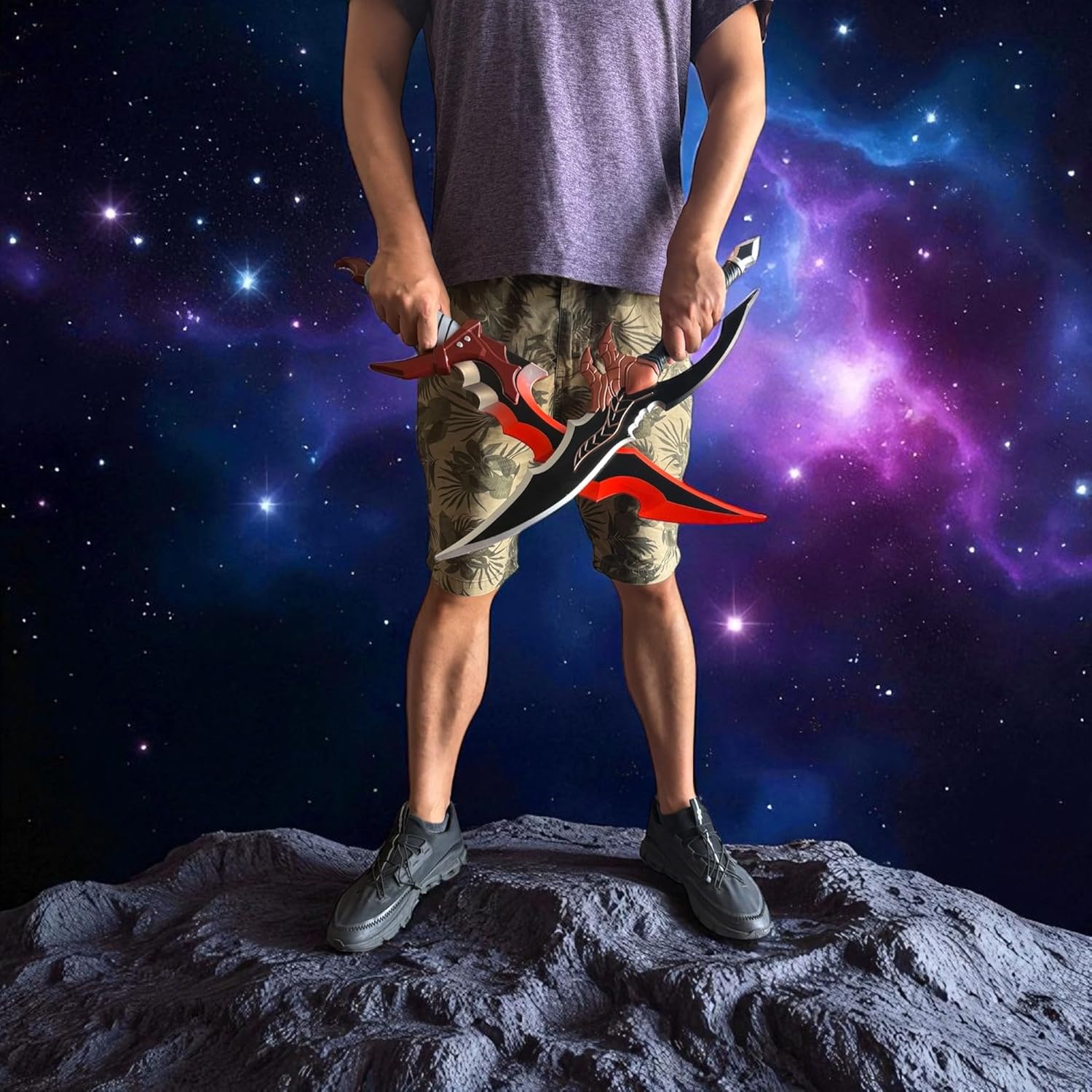 S Leveling Jinwoo Foam Daggers Cosplay Prop – Pu Foam Blade, Lightweight, Safe for Conventions & Halloween, Anime Replica Display, Chiristmas Gift