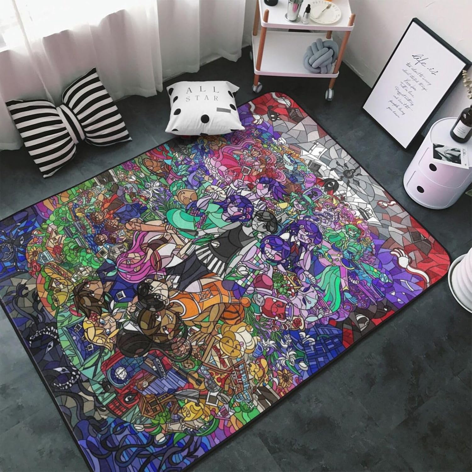 Omori Rug and Home Decoration 60x39in Carpet, Used for Entrance, Living Room, Bedroom, Living Room Carpet, Washable Flannel Floor Mat