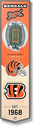 Miniatura 9 de YouTheFan Bandera 3D de estadio de la NFL, 8 x 32 pulgadas