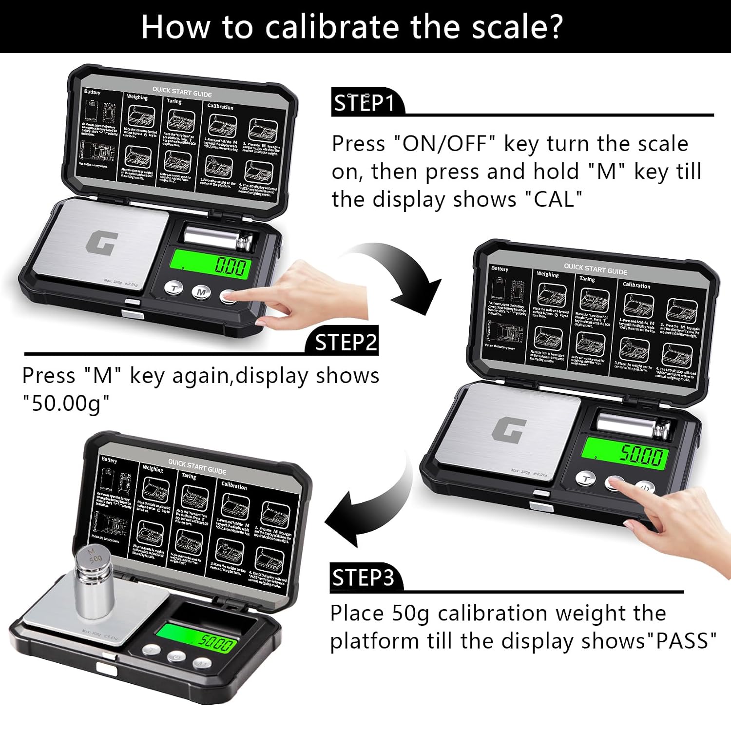 GRAM PRES Digital Pocket Gram Scale 300g x 0.01g Accuracy， Jewelry Scale