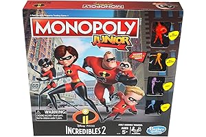 Monopoly Junior Game: Disney/Pixar Incredibles 2 Edition by Hasbro Gaming