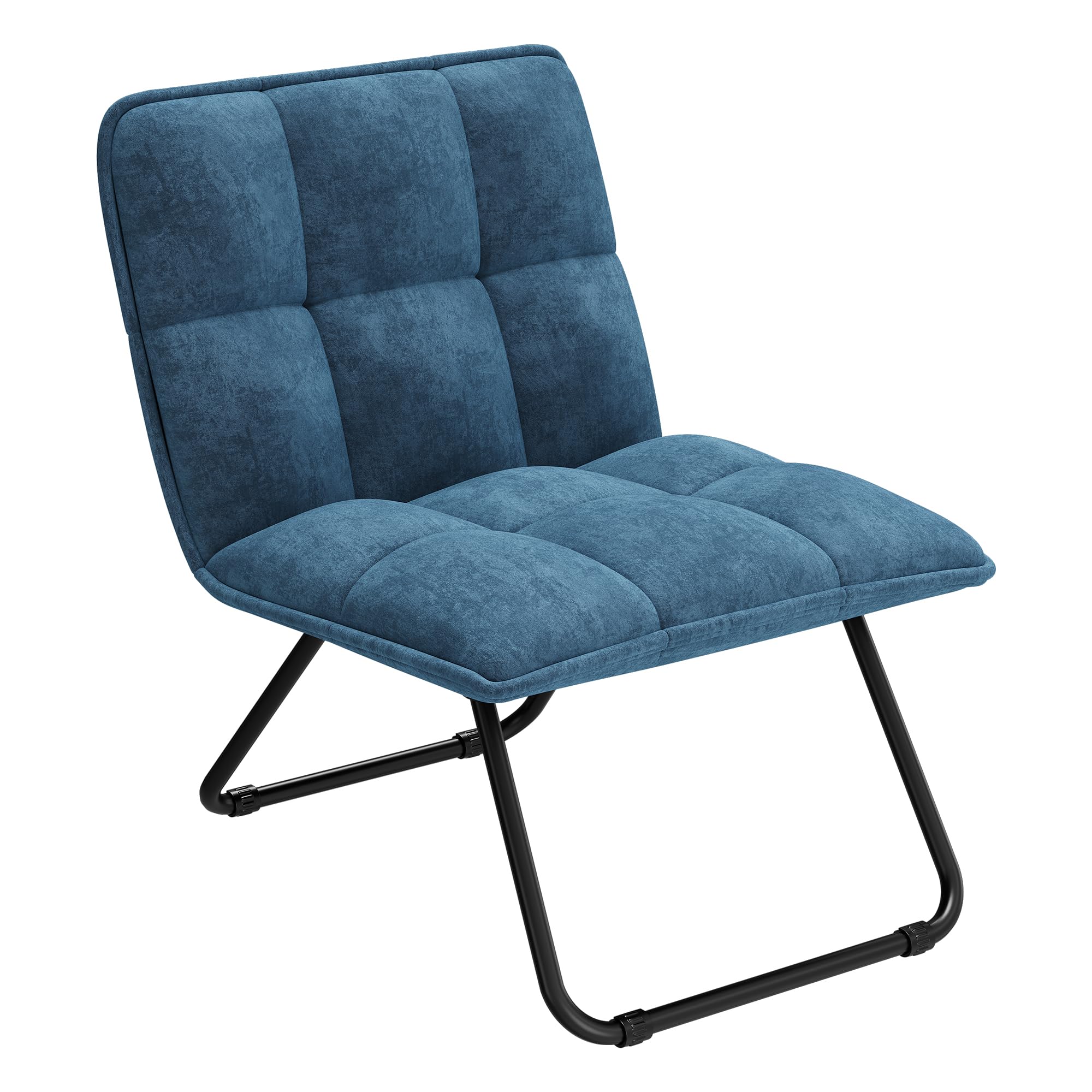 YITAHOME Klappstuhl Sessel Wohnzlmmer, Loungesessel, Ohrensessel, Lesesessel mit Aufbewahrungstasche, Einzelsofa fur Schlafzimmer Arbeitszimmer, Klappbar, mit Griff&Metalrahmen, Bis 150 kg, Blau