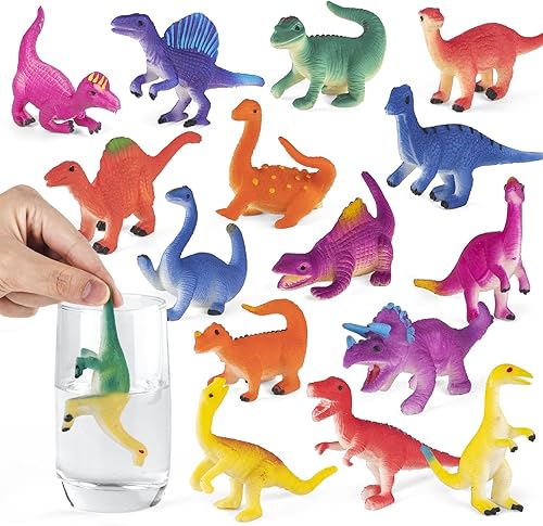 Juguetes de dinosaurio que cambian de color, juego de dinosaurios de 15 piezas que cambian de color, juguetes de baño sin moho, gran regalo para