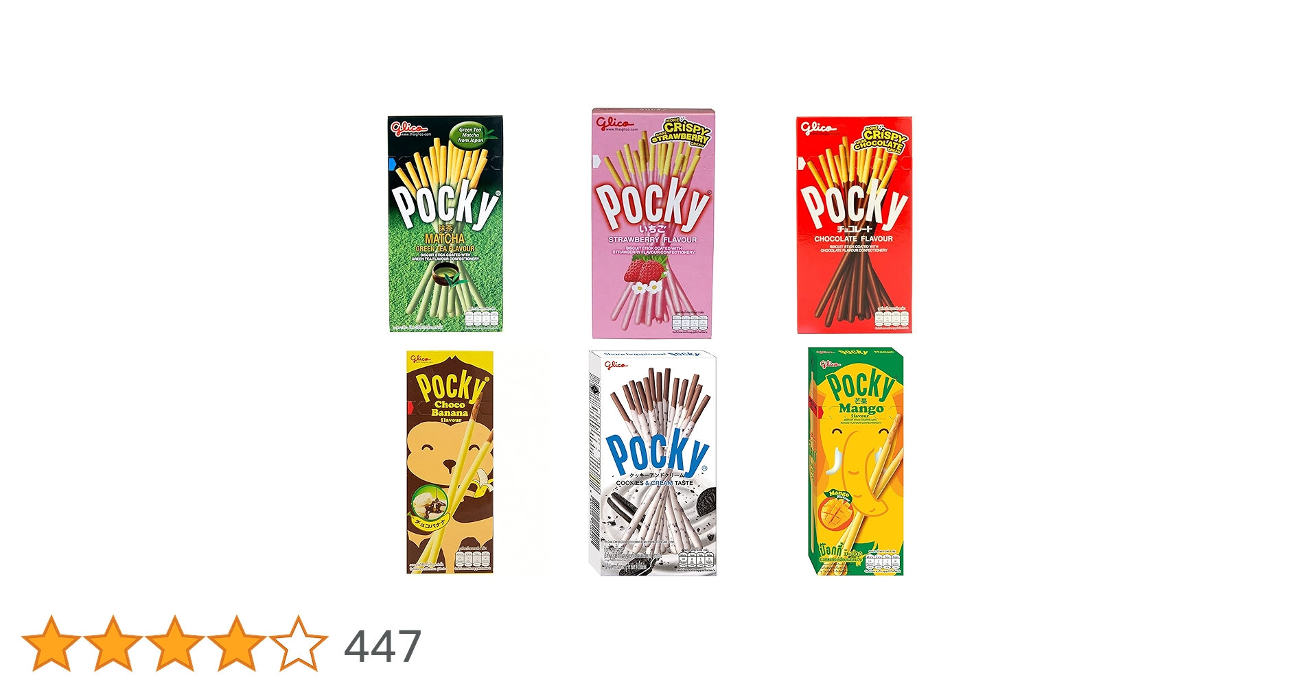 Pocky Happy Pack 6 Packs Chocolate Cookie And Cream Strawberry | KSA