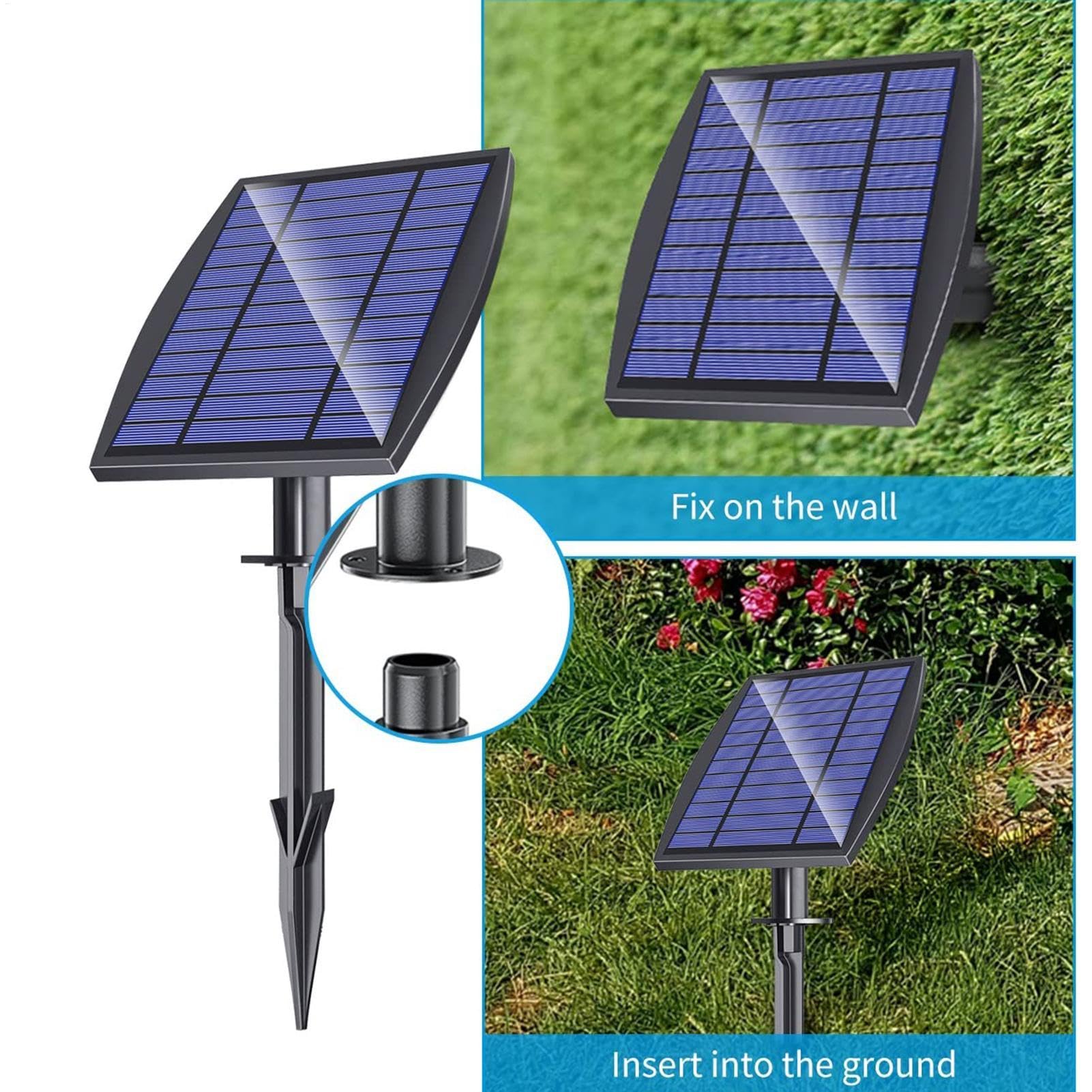 Aérateur de pompe à air pour bassin extérieur, pompe à oxygène solaire avec trois modes, oxygénateur silencieux pour aquarium pour hydroponiques pour la pêche large