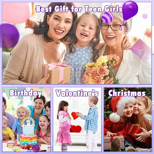 Miniatura 7 de DTBG Kit de fabricación de pulseras con dijes para niñas, kit de fabricación de joyas con cuentas, juguetes, manualidades, regalos para niñas de 5,