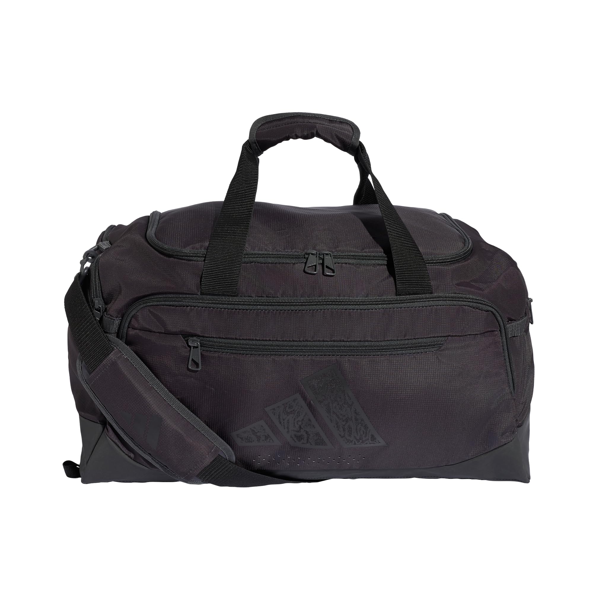 adidas Unisex Training Defender Graphic Duffle Bag Small Duffel_Bag, Carbon/Black, One Size