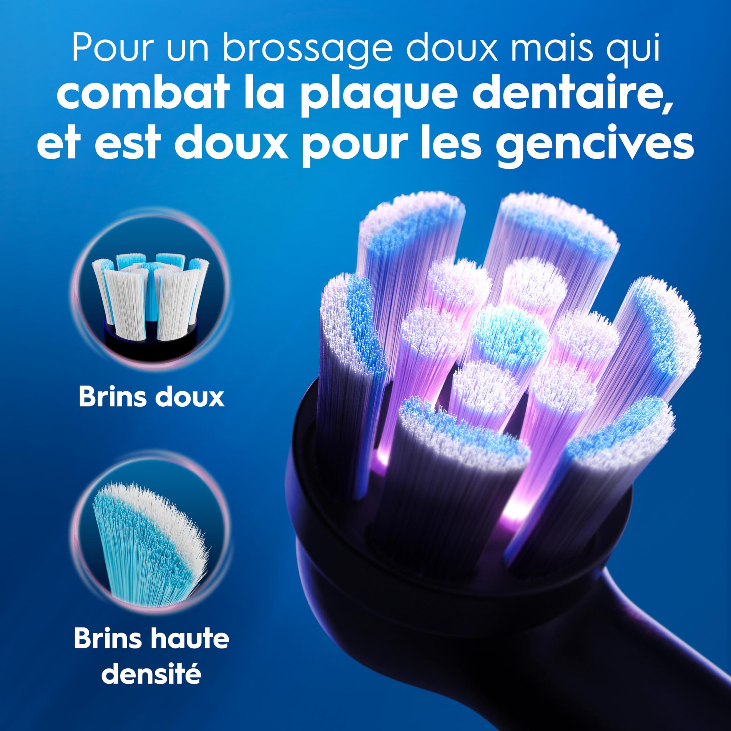 Oral-B Brosse à Dents Electrique iO 2 avec 1 Brossette de Rechange, Noire – 3 Modes de Brossage dont Douceur, Capteur de Pression sur les Gencives, Batterie Rechargeable, Silencieuse, Etui de Voyage