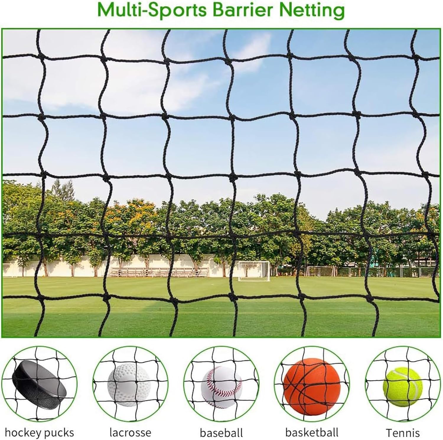 Baseball Backstop Net Multipurpose Baseball Training Net Field Enclosure Practice Net for Hockey Softball Tennis