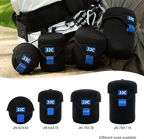 Miniatura 7 de JJC Funda de neopreno resistente al agua para lente de cámara, bolsa plegable para lentes sin espejo de hasta 2,4 x 1,6 (D x H) para Canon EF-M