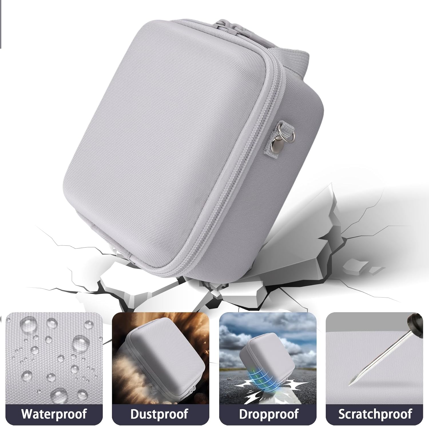 Camera Case Compatible with YIGLLO/Zostuic/Duluvulu/VJIANGER/Gavonde 4K Digital Camera for Photography Auto-Focus Vlogging Camera with 3inch 180° Flip Screen(White Case) - Image 5