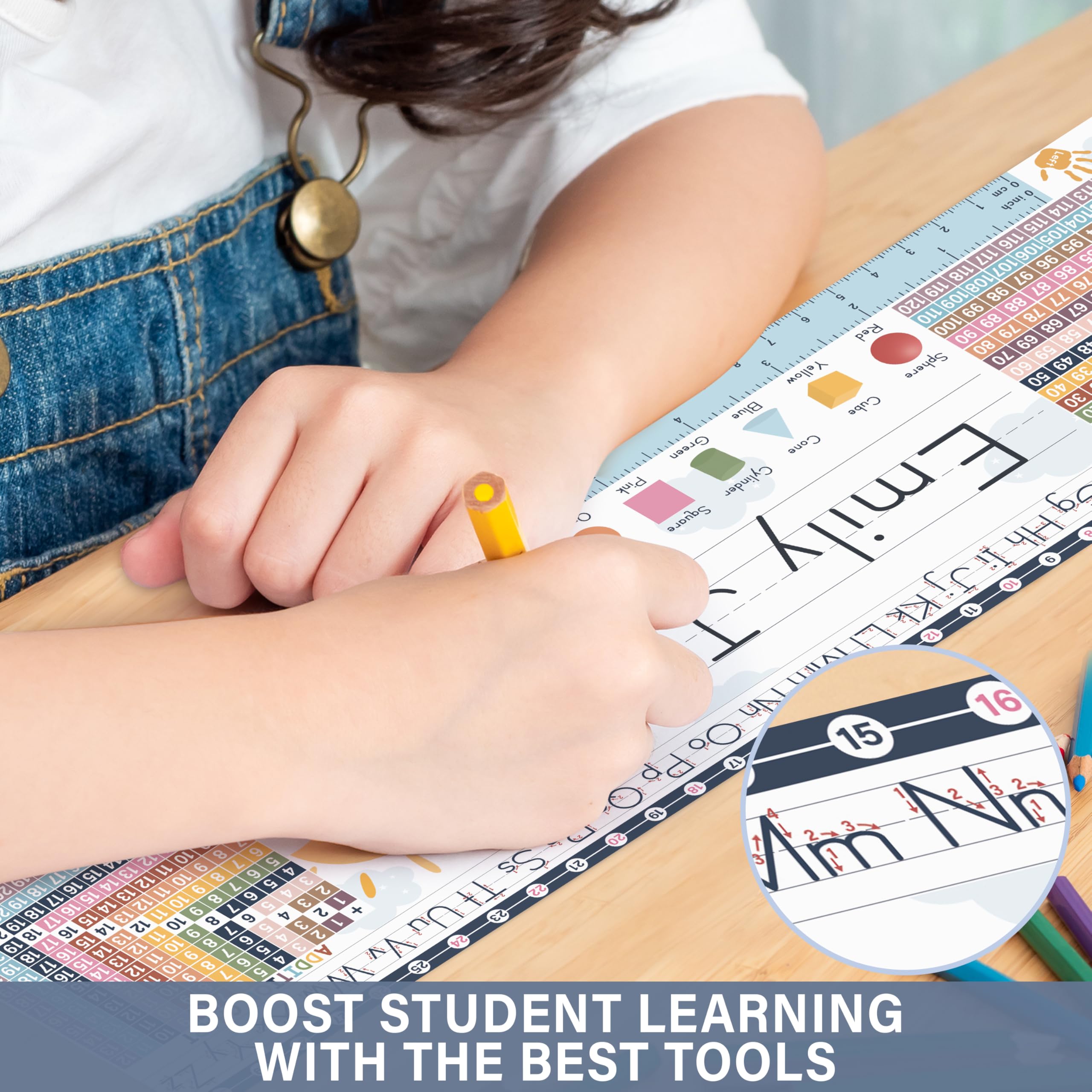 Boho Namensschilder Fürs Klassenzimmer – 25 Stück, 7,6 X 33 Cm, Für Schüler-Tische