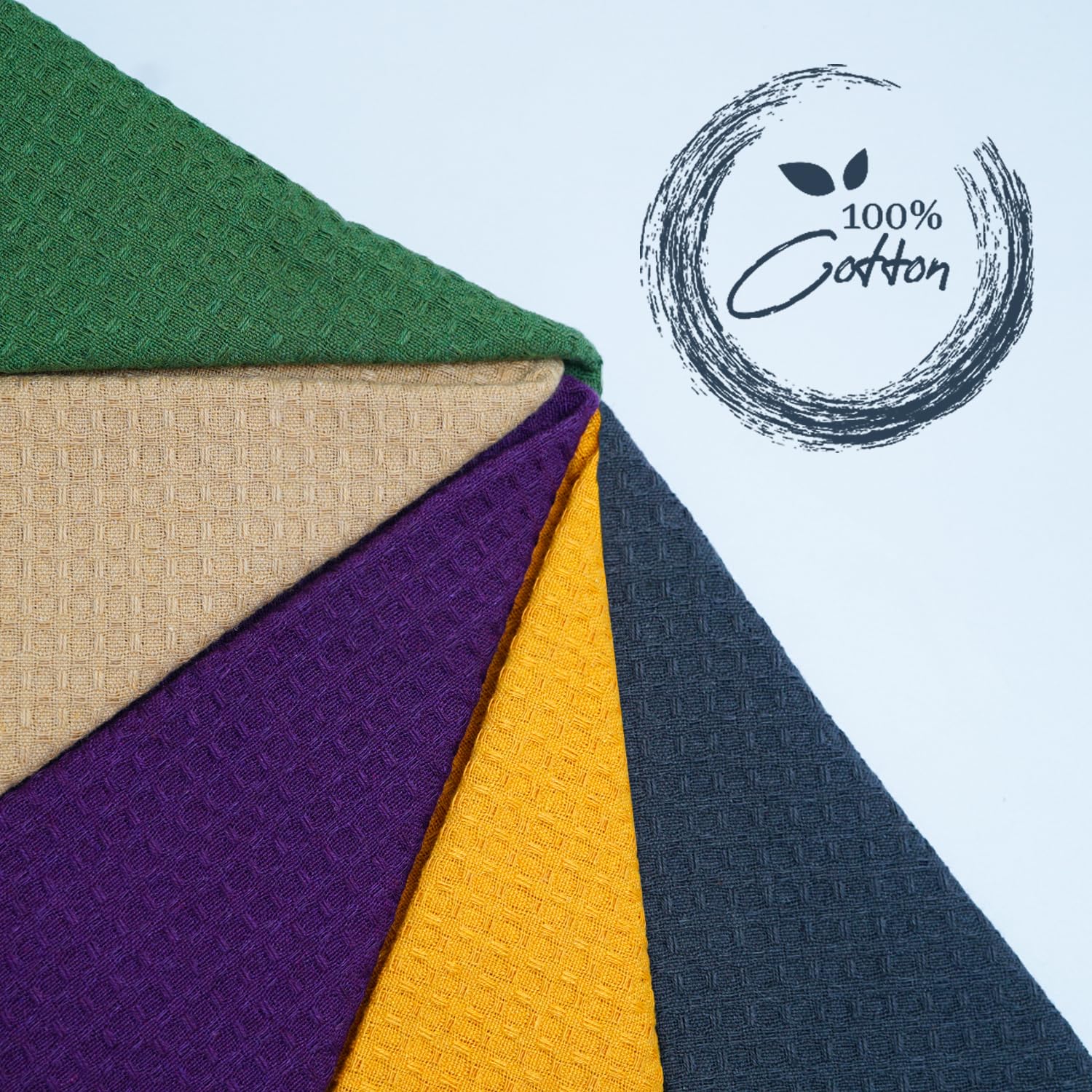 YOGAN Tea Towels/Kitchen Towels Pack of 5, Multicoloured, 70 X 50 X 0.5 cm - Image 2