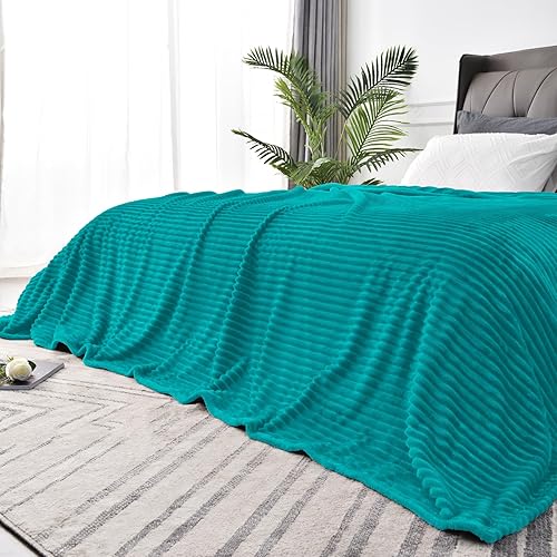 Vista 17 de BEDELITE Manta de forro polar para sofá – Manta de jacquard acanalado en 3D suave y cálida – acogedora, esponjosa, ligera manta gris para cama