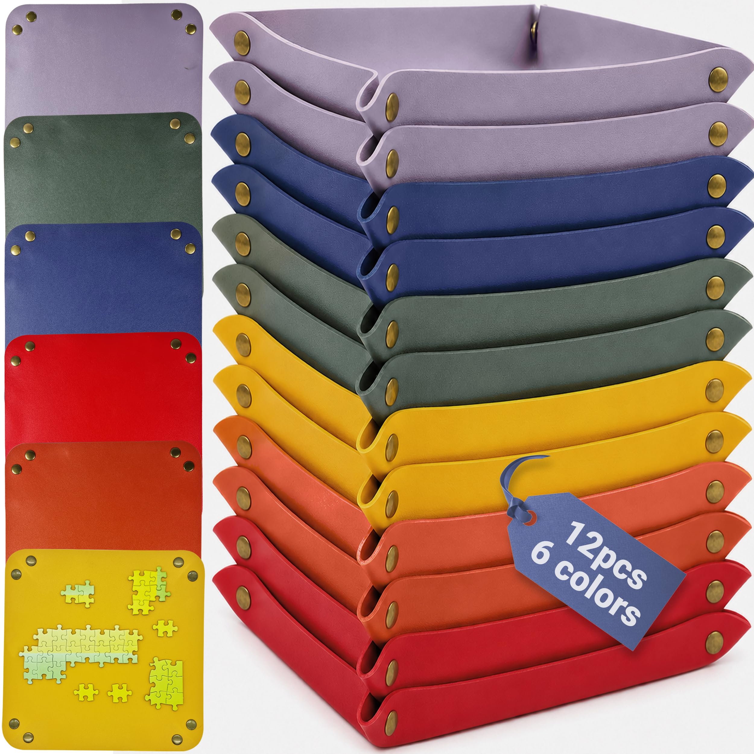 Puzzle Sorting Trays - 12X Puzzle Organizer for Sorting 1000 Pieces up to 4800 Pieces, Stackable Jigsaw Accessories for Adults