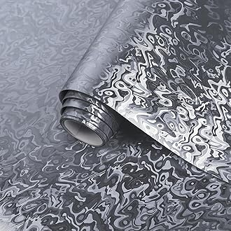 Lypumso Forged Carbon Fiber Vinyl Wrap, 3D Cosmic Ghost Textured Auto Car Sticker Decal Film Sheet DIY Vehicle Paint Changing Wrap Featuring Air Release Technology (Silver, 1ft x 5ft)