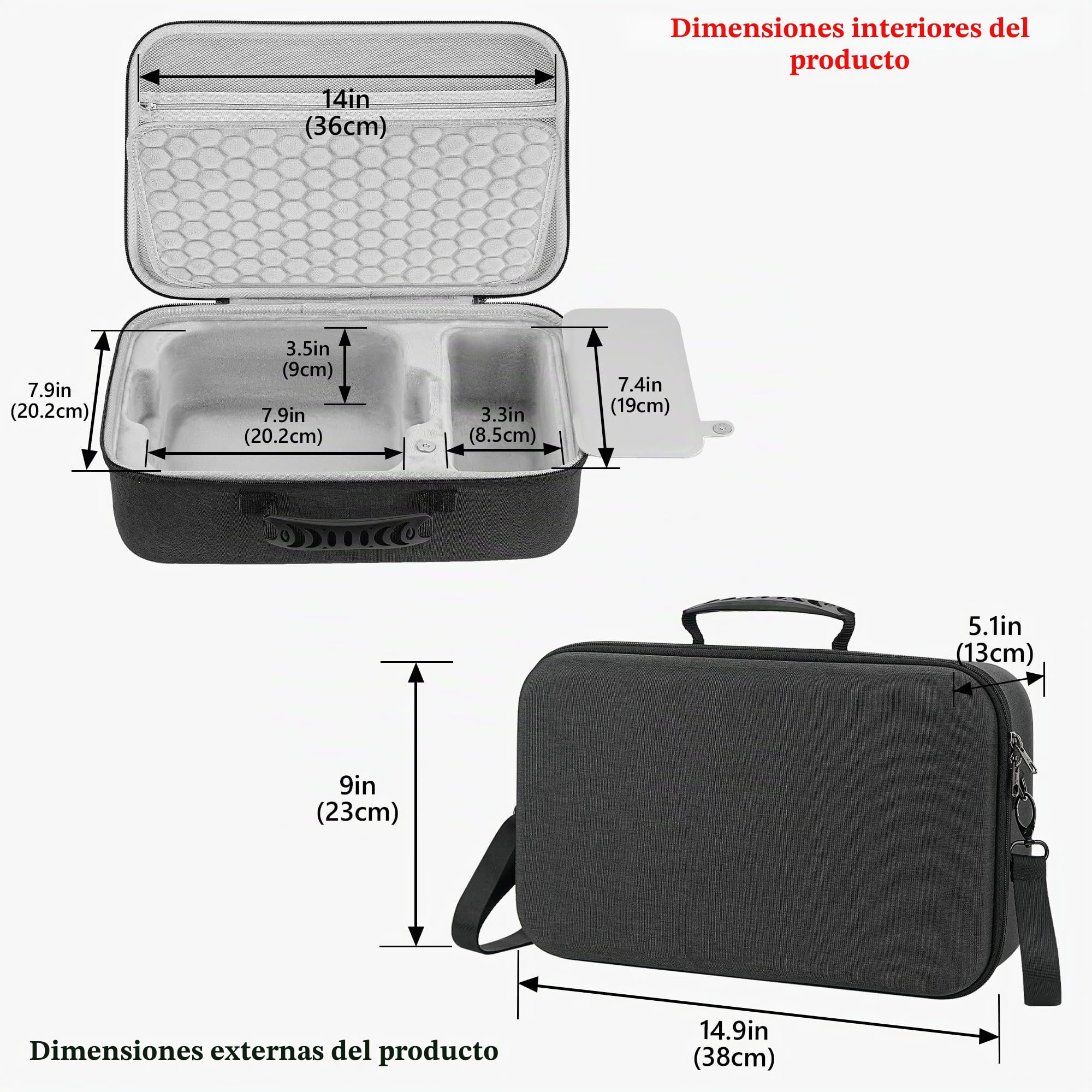 Geekria Estuche rígido Compatible con Apple Mac Studio 2026 M5 / M1 / M2 / M3 / M4 MAX/Ultra, Bolsa de Transporte de Escritorio (Gris Oscuro)