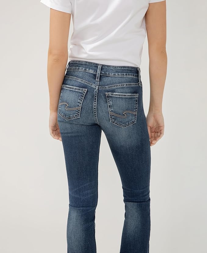 Silver Jeans Co. Suki - Jeans Ajustados De Tiro Medio Para Mujer, Med