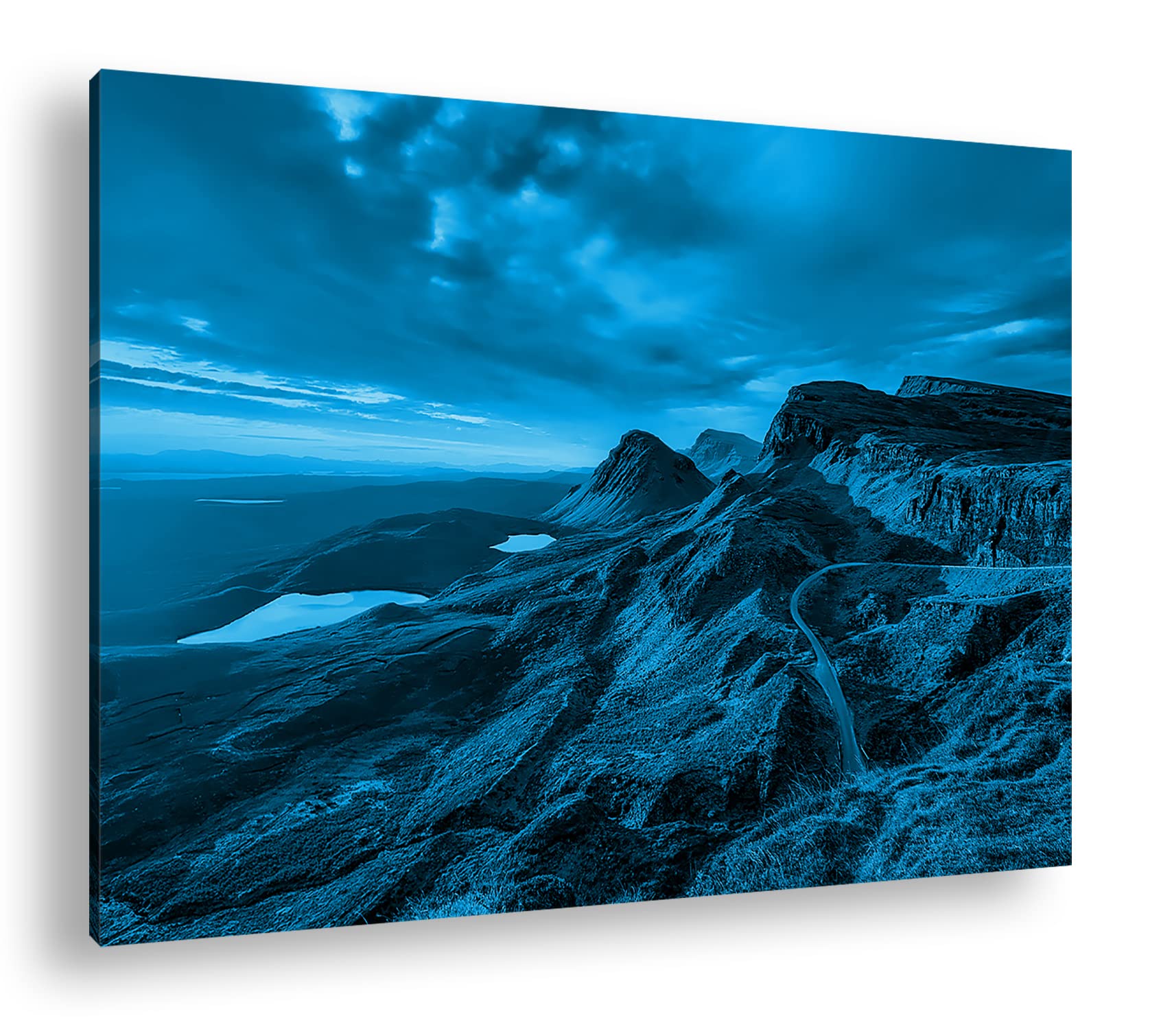 Tela Con Immagine Di Cascate Celesti In Islanda, Già Incorniciata Su Cornice In Legno, Stampa Digitale Di Alta Qualità Con Cornice, Nessun Poster O