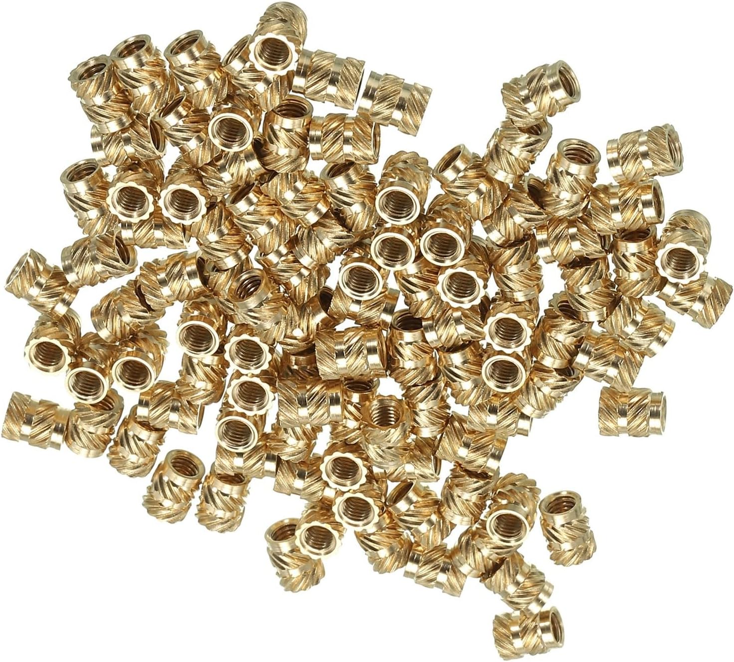 M3 Threaded Inserts Brass Heat-Set 3D Printing Metric Knurled Nuts, 100 Pcs