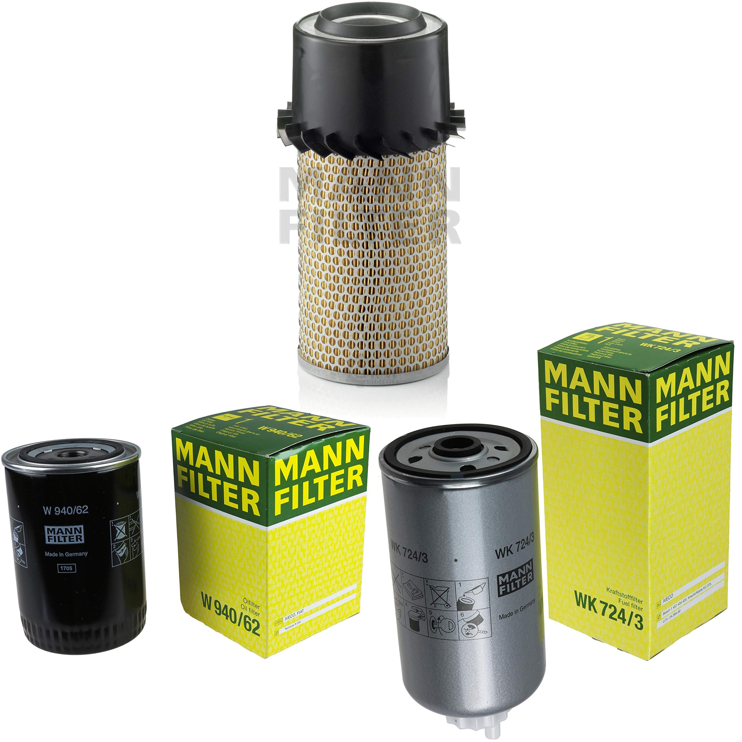 MANN-FILTER - Set di ispezione, filtro del carburante, filtro dell'olio, filtro dell'aria