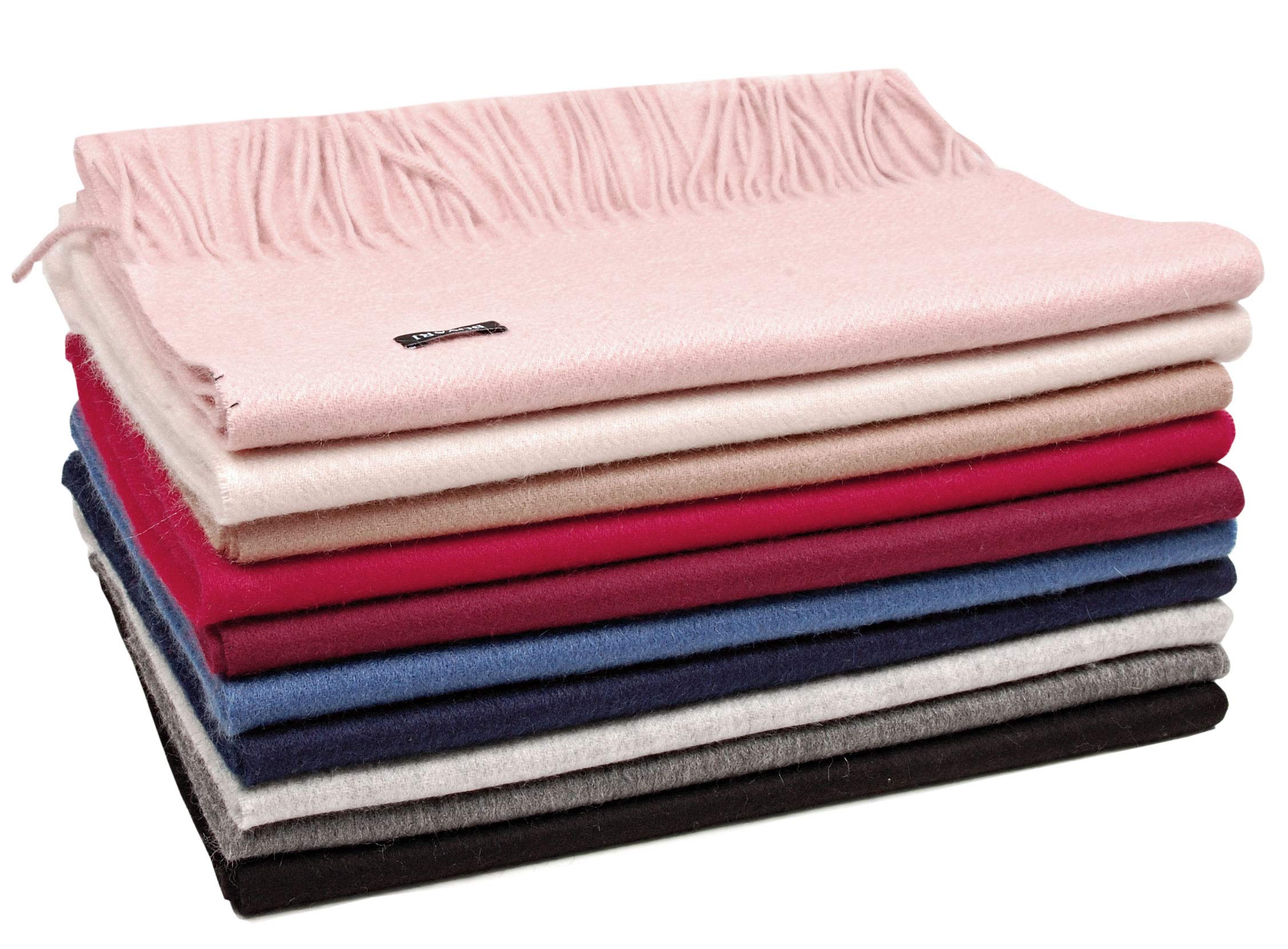 Bovari Kaschmir Schal Herren – 100% Kaschmir/Cashmere – Premium Qualität – 180 x 31 cm - viele Farben