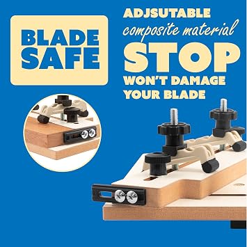 Peachtree Woodworking Supply Mini Taper Jig For Table Saw, Adjustable Precision Straight Line Tapering Jig with Blade Safe Hold Downs, Fast Straight Taper Wood Cutting for Small Parts