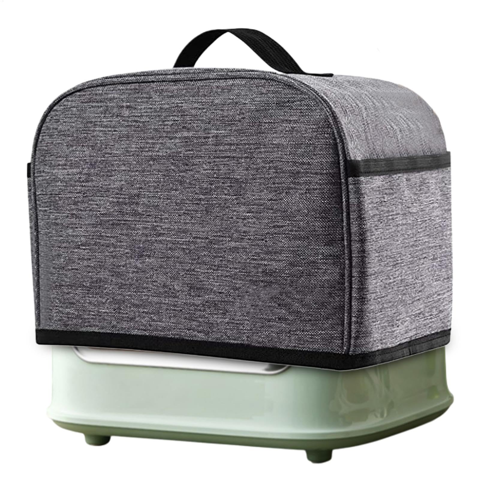 Toaster Cover, Toaster Cover for Two Toaster, Durable Appliance Dust Cover with Jam Spreader Cutter and Toaster Tongs, Stylish Protection for Toaster, Fingerprint and Dust Guard, Compact Storage