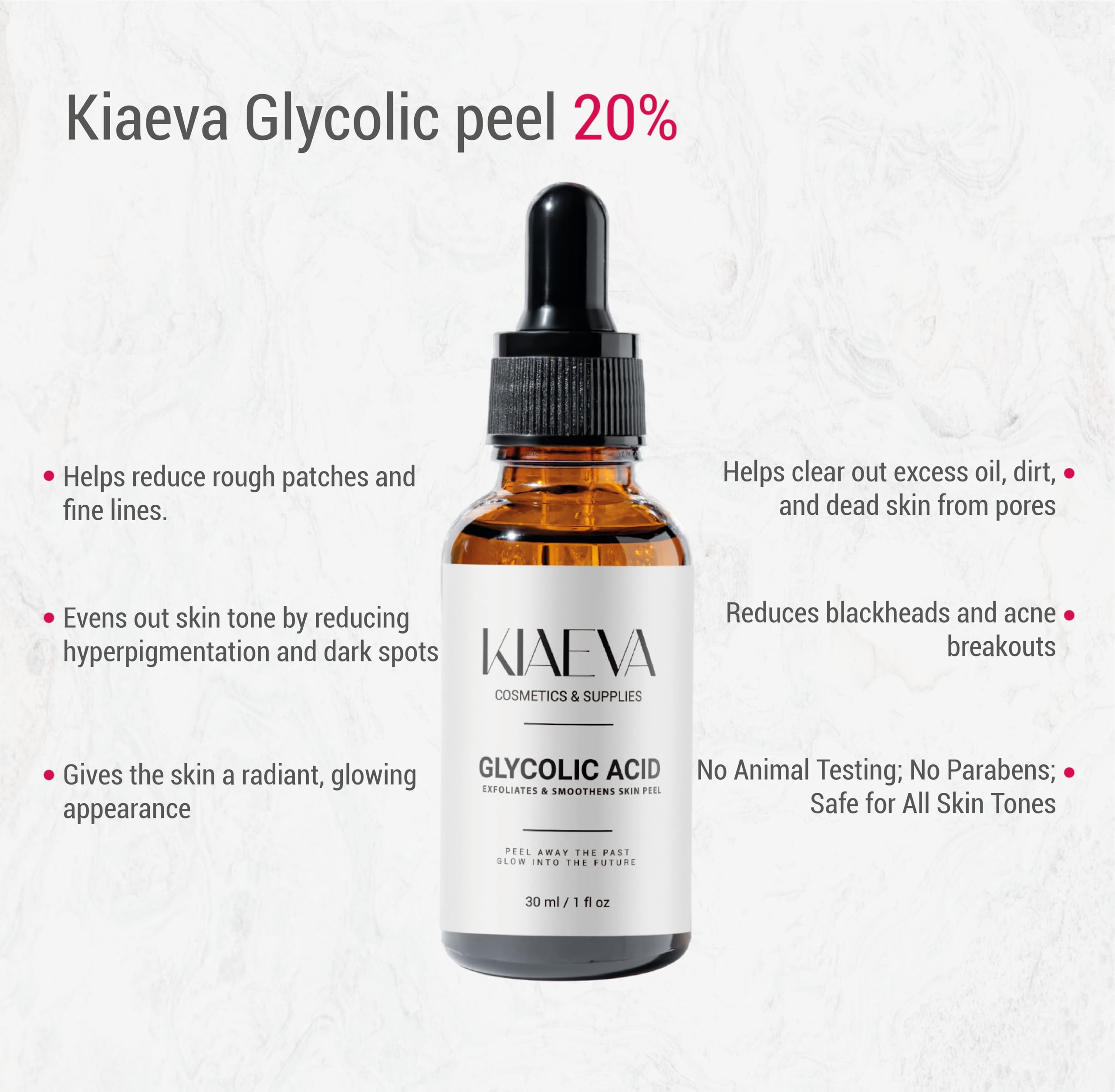 Gel glicolico Peel 40% (peeling professionale per la pelle) – arricchito con retinolo ed estratto di tè verde 30 ml