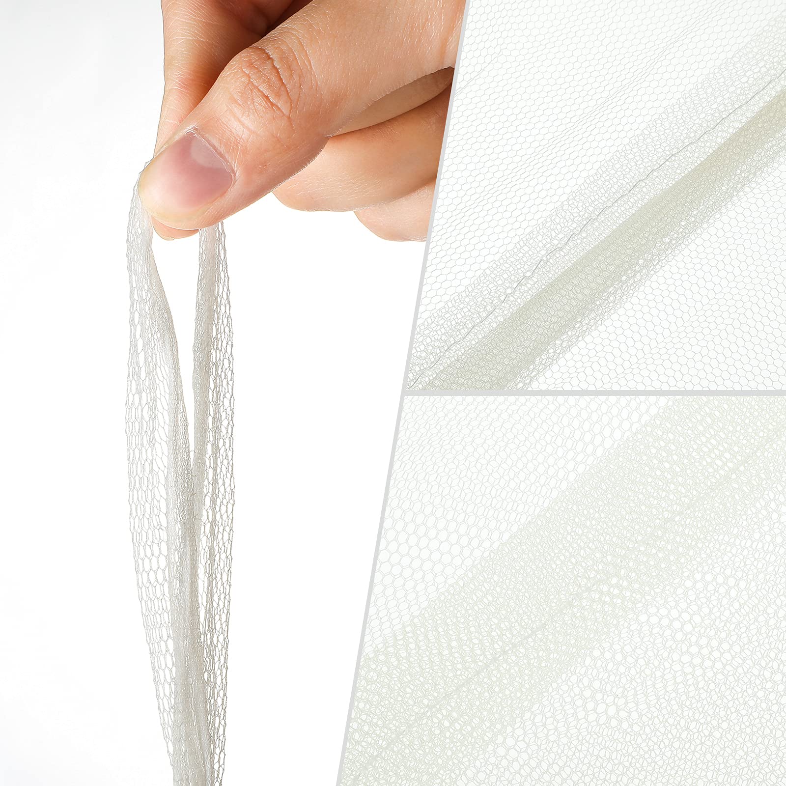 4 postes de esquina Mosquitera cortinas de cama grandes mosquiteros para dormitorio, decoración de princesa, cortinas con 4 colgantes de borla para cama matrimonial, Queen, King (beige) 3