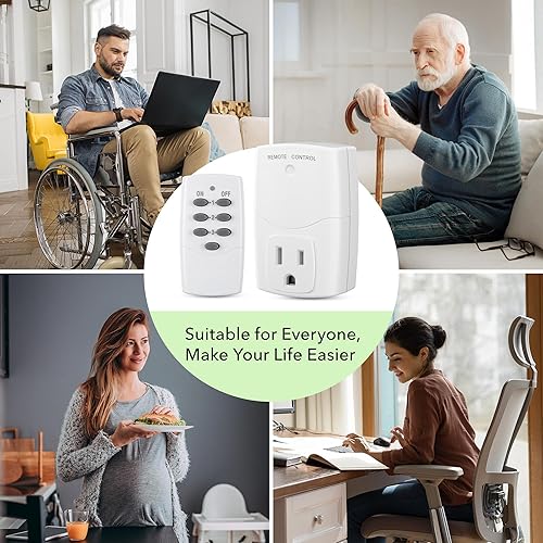 Miniatura 4 de BN-LINK Mini interruptor de toma de control remoto inalámbrico enchufe de alimentación para electrodomésticos interruptor de luz remoto inalámbrico