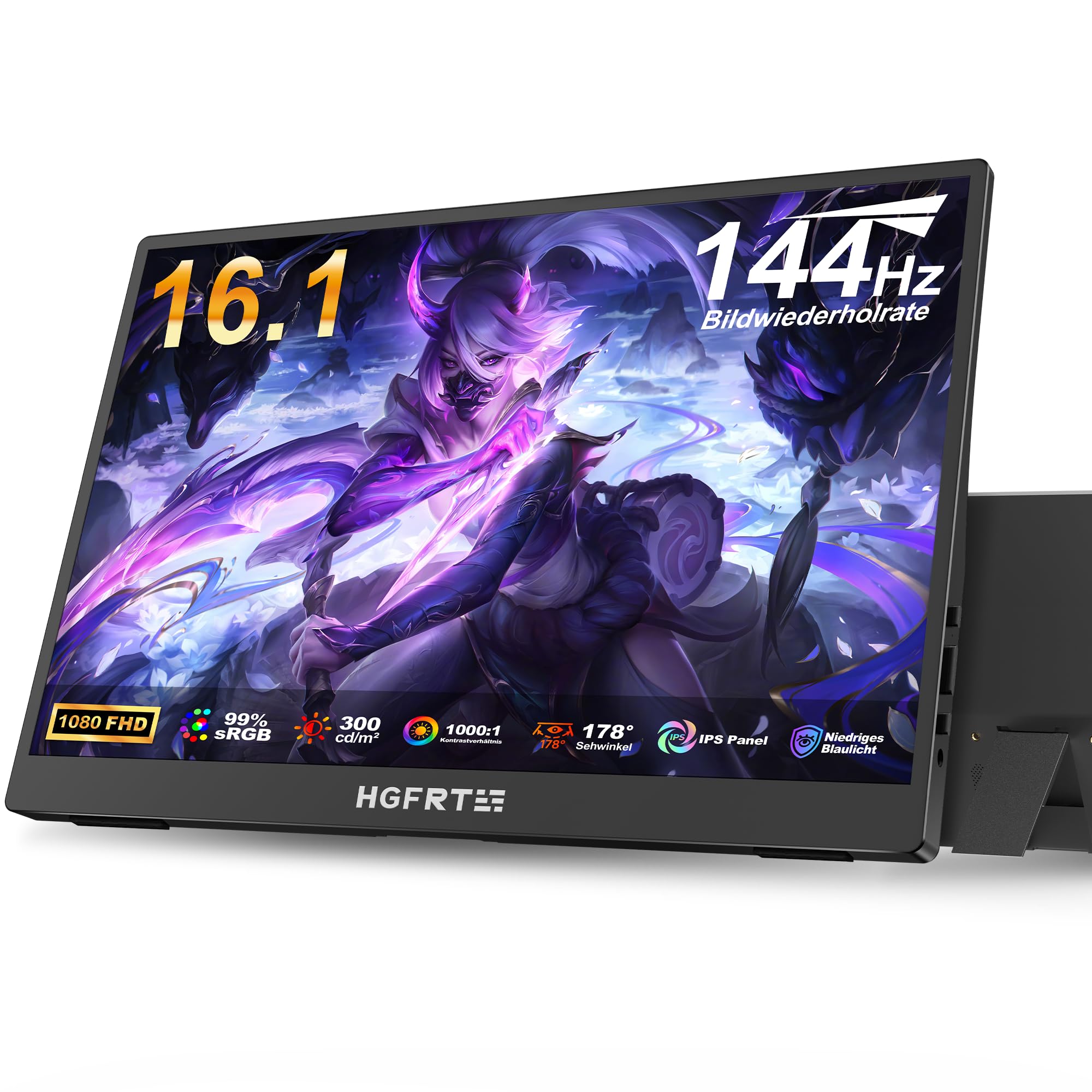 Monitor Portatile Gaming 16,1 Pollici, FHD 1920x1080 144Hz