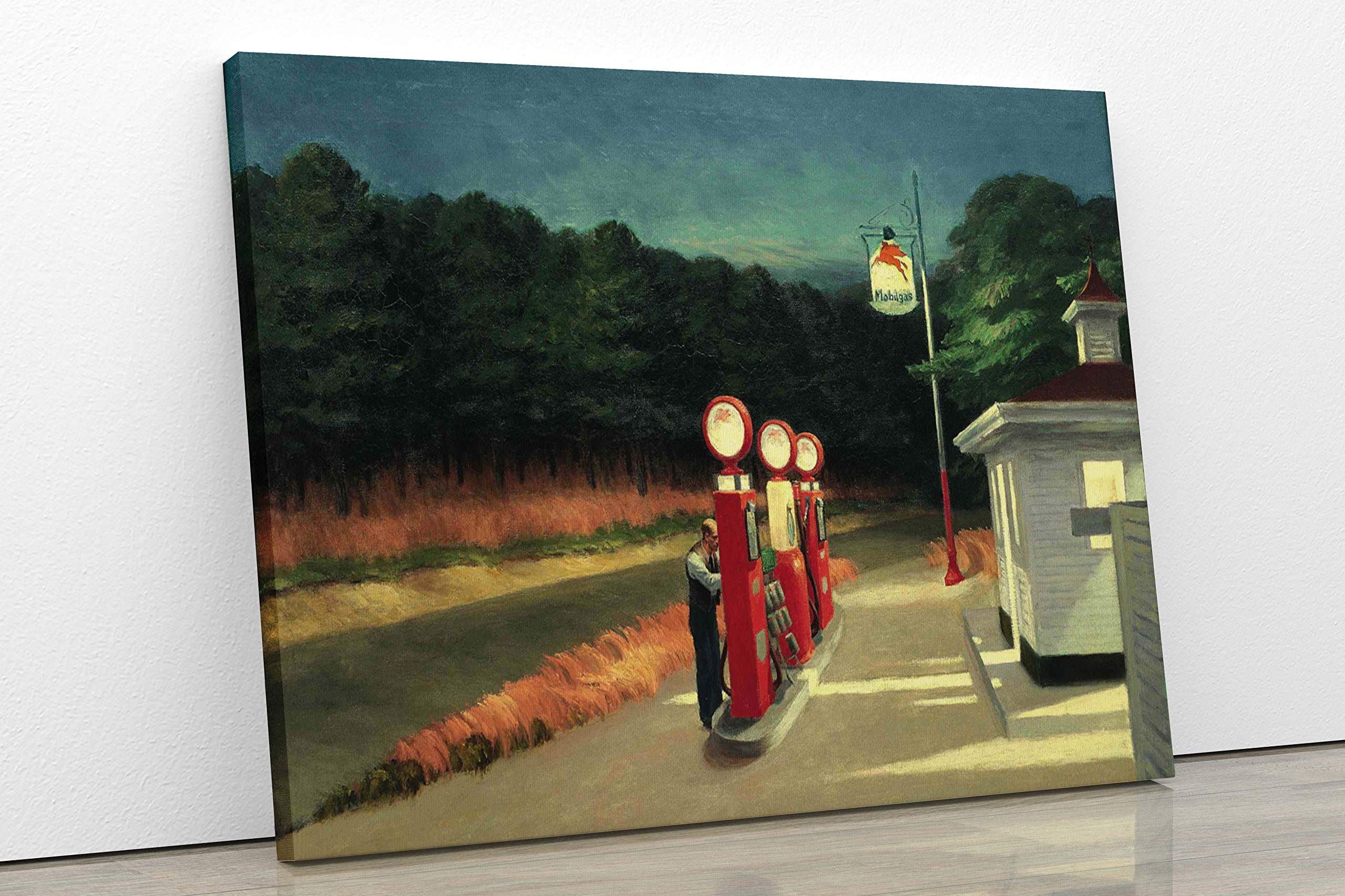 New Moon Canvas Gas By Edward Hopper Framed Canvas Wall Art Picture Print New