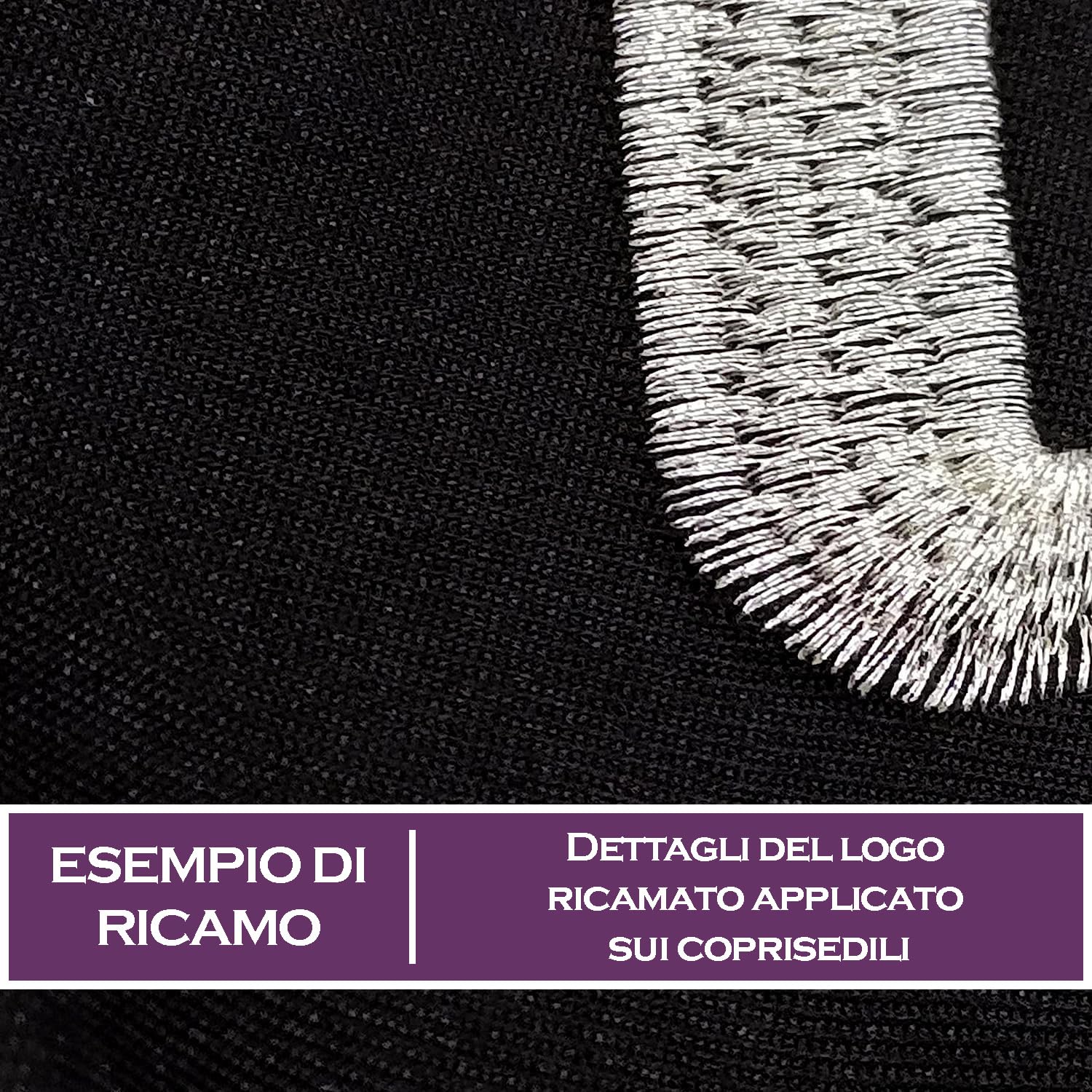 Lupex Shop Copri-sedili Auto Compatibili 500L Nero Grigio scuro | Set Copri-Sedile Anteriori e Posteriori | Logo Ricamato | Airbag Compatibile | Accessori Auto Interno